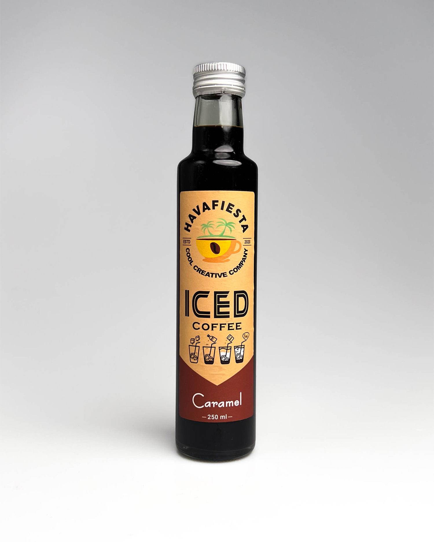 product photos of iced coffee